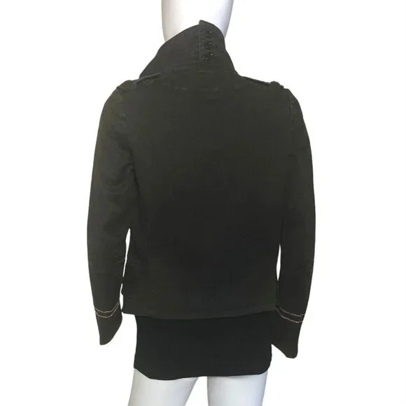 Rare Share Spirit Japan Military Jacket in Charcoal Gray - Picture 8 of 15